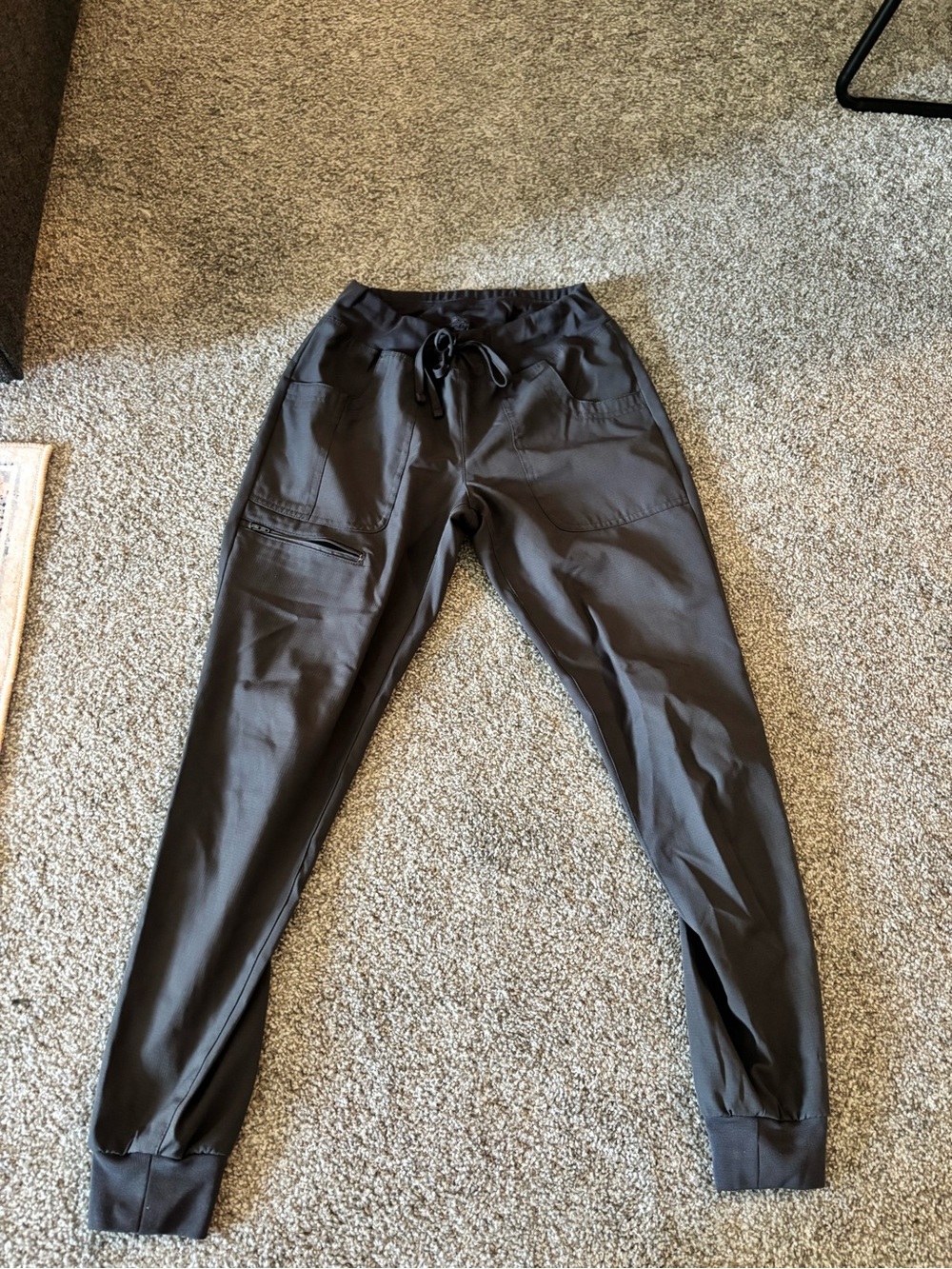 Lightweight Drawstring Jogger Pants in Pewter Gray